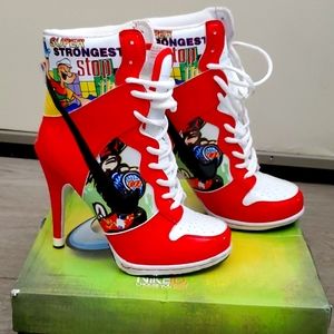 Nike Popeye Character Tennis Shoes With A Heel